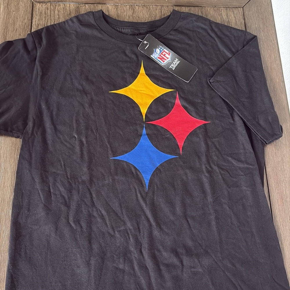 NWT [NFL] Pittsburgh Steelers NFL Short-Sleeved Black T-Shirt Youth L (14/16) - Picture 4 of 9